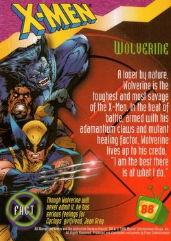 1995 Fleer Fox Kids Network #88 Wolverine Back