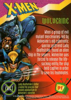 1995 Fleer Fox Kids Network #91 Wolverine Back