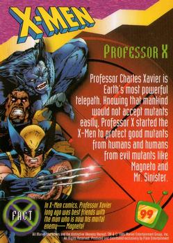 1995 Fleer Fox Kids Network #99 Professor X Back