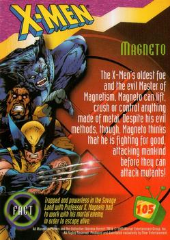 1995 Fleer Fox Kids Network #105 Magneto Back