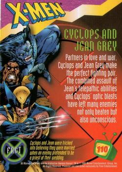 1995 Fleer Fox Kids Network #110 Cyclops and Jean Grey Back