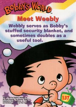1995 Fleer Fox Kids Network #137 Meet Weebly Back