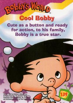 1995 Fleer Fox Kids Network #139 Cool Bobby Back