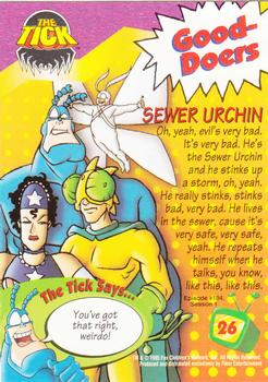 1995 Ultra Fox Kids Network #26 Sewer Urchin Back