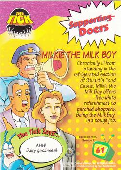 1995 Ultra Fox Kids Network #61 Milkie the Milk Boy Back
