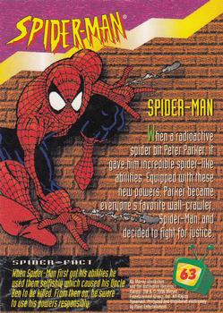 1995 Ultra Fox Kids Network #63 Spider-Man Back