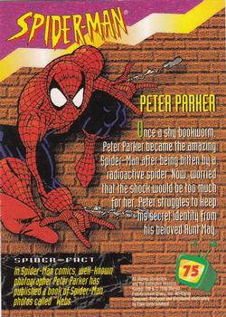 1995 Ultra Fox Kids Network #75 Peter Parker Back