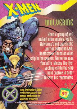 1995 Ultra Fox Kids Network #91 Wolverine Back