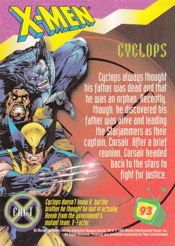 1995 Ultra Fox Kids Network #93 Cyclops Back