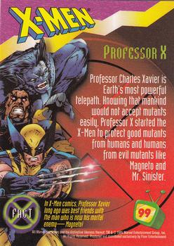 1995 Ultra Fox Kids Network #99 Professor X Back