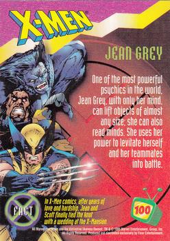 1995 Ultra Fox Kids Network #100 Jean Grey Back