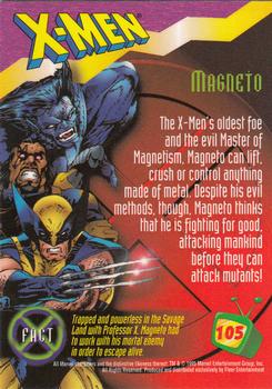 1995 Ultra Fox Kids Network #105 Magneto Back