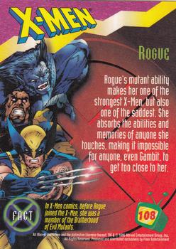 1995 Ultra Fox Kids Network #108 Rogue Back