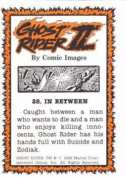 1992 Comic Images Ghost Rider II #28 In Between Back