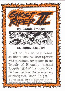 1992 Comic Images Ghost Rider II #51 Moon Knight Back
