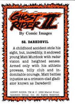 1992 Comic Images Ghost Rider II #52 Daredevil Back