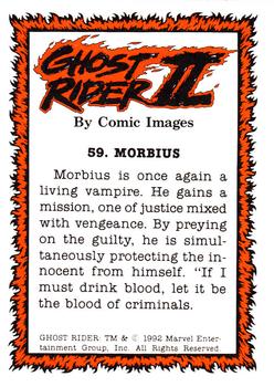 1992 Comic Images Ghost Rider II #59 Morbius Back