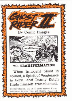 1992 Comic Images Ghost Rider II #70 Transformation Back