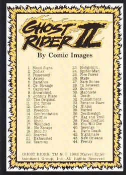 1992 Comic Images Ghost Rider II #80 Ghost Rider II (Checklist) Front