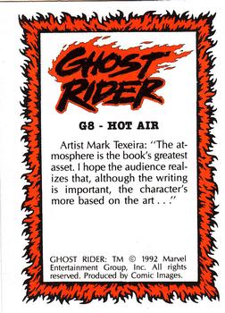 1992 Comic Images Ghost Rider II - Glow in the Dark #G8 Hot Air Back