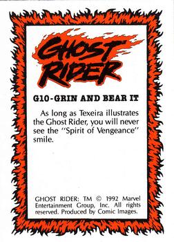 1992 Comic Images Ghost Rider II - Glow in the Dark #G10 Grin and Bear It Back