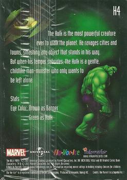 2003 Fla-Vor-Ice The Hulk #H4 The Hulk is the most powerful creature ever to Back