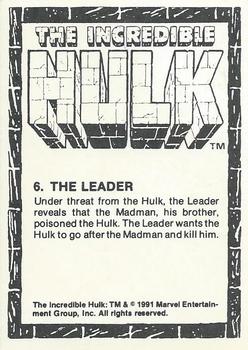 1991 Comic Images The Incredible Hulk #6 The Leader Back