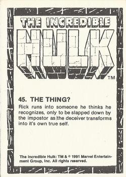 1991 Comic Images The Incredible Hulk #45 The Thing? Back
