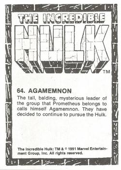 1991 Comic Images The Incredible Hulk #64 Agamemnon Back