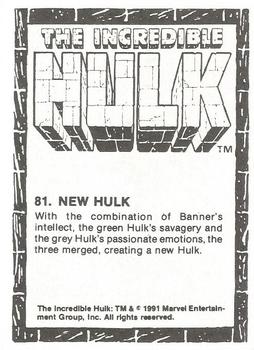 1991 Comic Images The Incredible Hulk #81 New Hulk Back