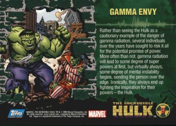 2003 Topps The Incredible Hulk #9 Gamma Envy Back