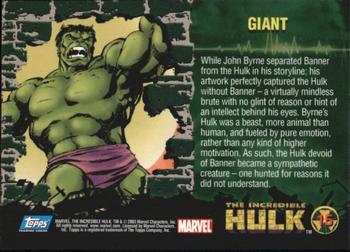 2003 Topps The Incredible Hulk #15 Giant Back