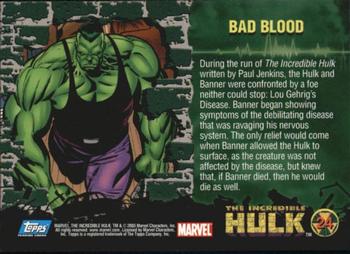 2003 Topps The Incredible Hulk #24 Bad Blood Back