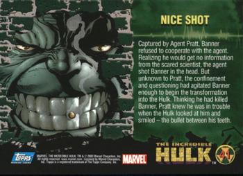2003 Topps The Incredible Hulk #41 Nice Shot Back
