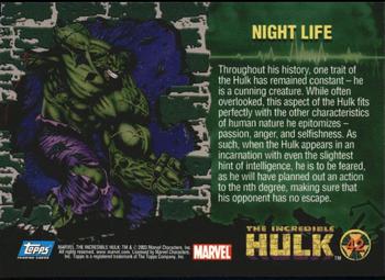 2003 Topps The Incredible Hulk #42 Night Life Back