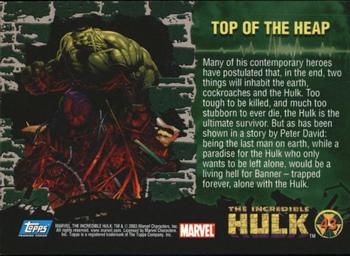 2003 Topps The Incredible Hulk #43 Top of the Heap Back