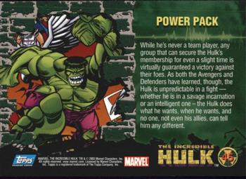 2003 Topps The Incredible Hulk #45 Power Pack Back