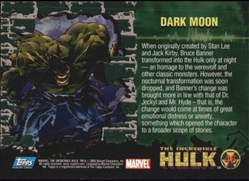 2003 Topps The Incredible Hulk #46 Dark Moon Back