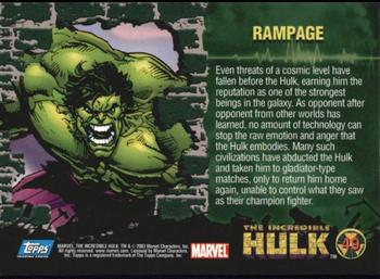 2003 Topps The Incredible Hulk #49 Rampage Back