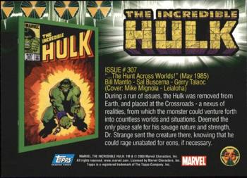 2003 Topps The Incredible Hulk #56 Issue #307: 
