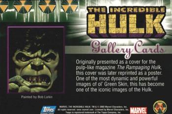 2003 Topps The Incredible Hulk #61 Originally presented as a cover for the pulp Back