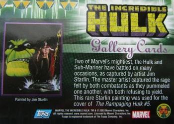 2003 Topps The Incredible Hulk #66 Two of Marvel's mightiest, the Hulk and Sub- Back