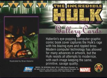 2003 Topps The Incredible Hulk #69 Haberlin's eye-popping computer-graphic comi Back