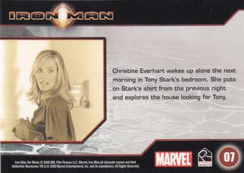 2008 Rittenhouse Iron Man #7 Christine Everhart Back