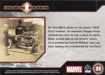 2008 Rittenhouse Iron Man #8 Pepper Potts / Tony Stark Back
