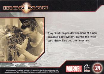 2008 Rittenhouse Iron Man #24 Tony Stark Back