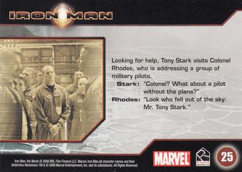 2008 Rittenhouse Iron Man #25 Tony Stark / Col. Rhodes Back
