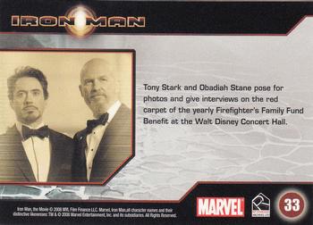 2008 Rittenhouse Iron Man #33 Tony Stark / Obadiah Stane Back
