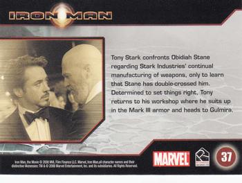 2008 Rittenhouse Iron Man #37 Tony Stark / Obadiah Stane Back
