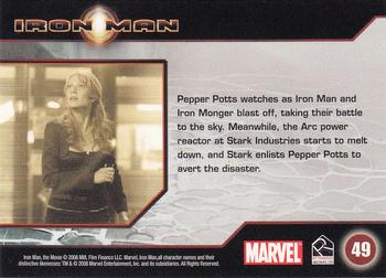 2008 Rittenhouse Iron Man #49 Pepper Potts / Gwyneth Paltrow Back
